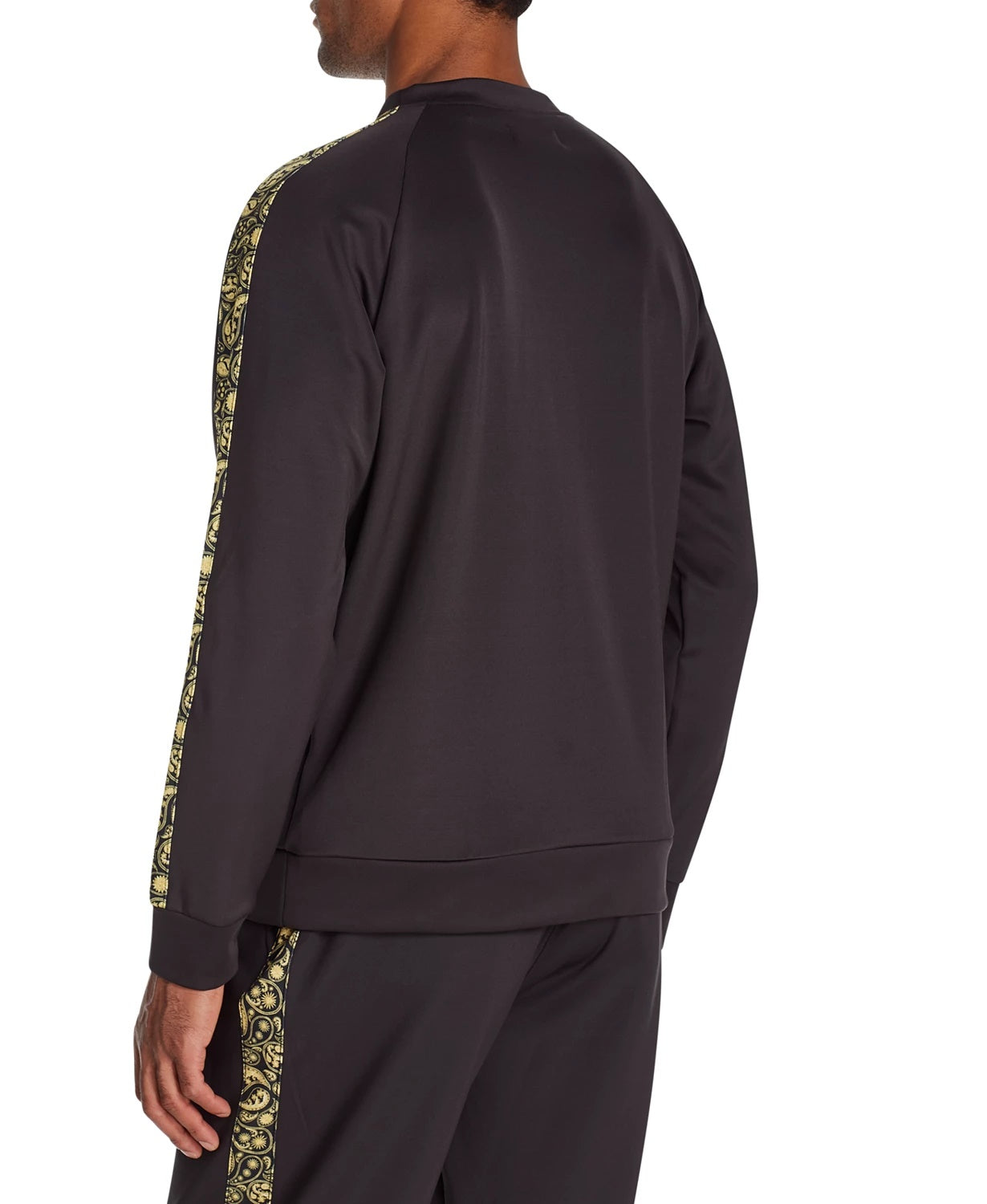 Camisa de moletom masculina Tallia Slim-Fit Stretch Paisley, preta, tamanho pequeno