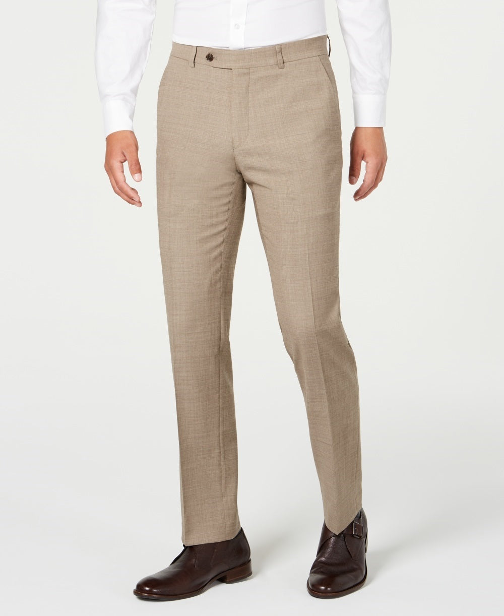 Tommy Hilfiger Masculino Modern Fit THFlex Stretch Tan Sharkskin Terno Calça Separada Bege Tamanho 32X30