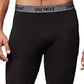 Leggings de camada de base masculina 32 Degrees, pretas, tamanho XX-G