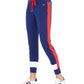 Calça jogger feminina Tommy Hilfiger Sport Colorblocked azul tamanho médio