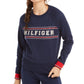 Tommy Hilfiger Moletom com logotipo esportivo feminino azul marinho tamanho XX-G
