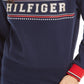 Tommy Hilfiger Moletom com logotipo esportivo feminino azul marinho tamanho XX-G