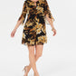 Vestido de chiffon floral com decote em V, amarelo escuro, tamanho 8, pequeno, da Connected Women