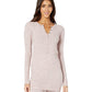 Túnica Henley Térmica Rosa Feminina Think da Free People, de Malha Waffle, Plush, Nova, Rosa, Tamanho X-S