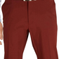 Calça social Tommy Hilfiger masculina Modern Fit TH Flex Stretch Comfort vermelha tamanho 34x32