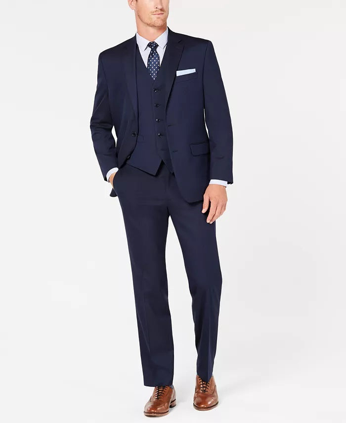 Terno masculino Club Room Classic-Fit Stretch Azul Marinho Twill Vested Tamanho Azul Marinho 40