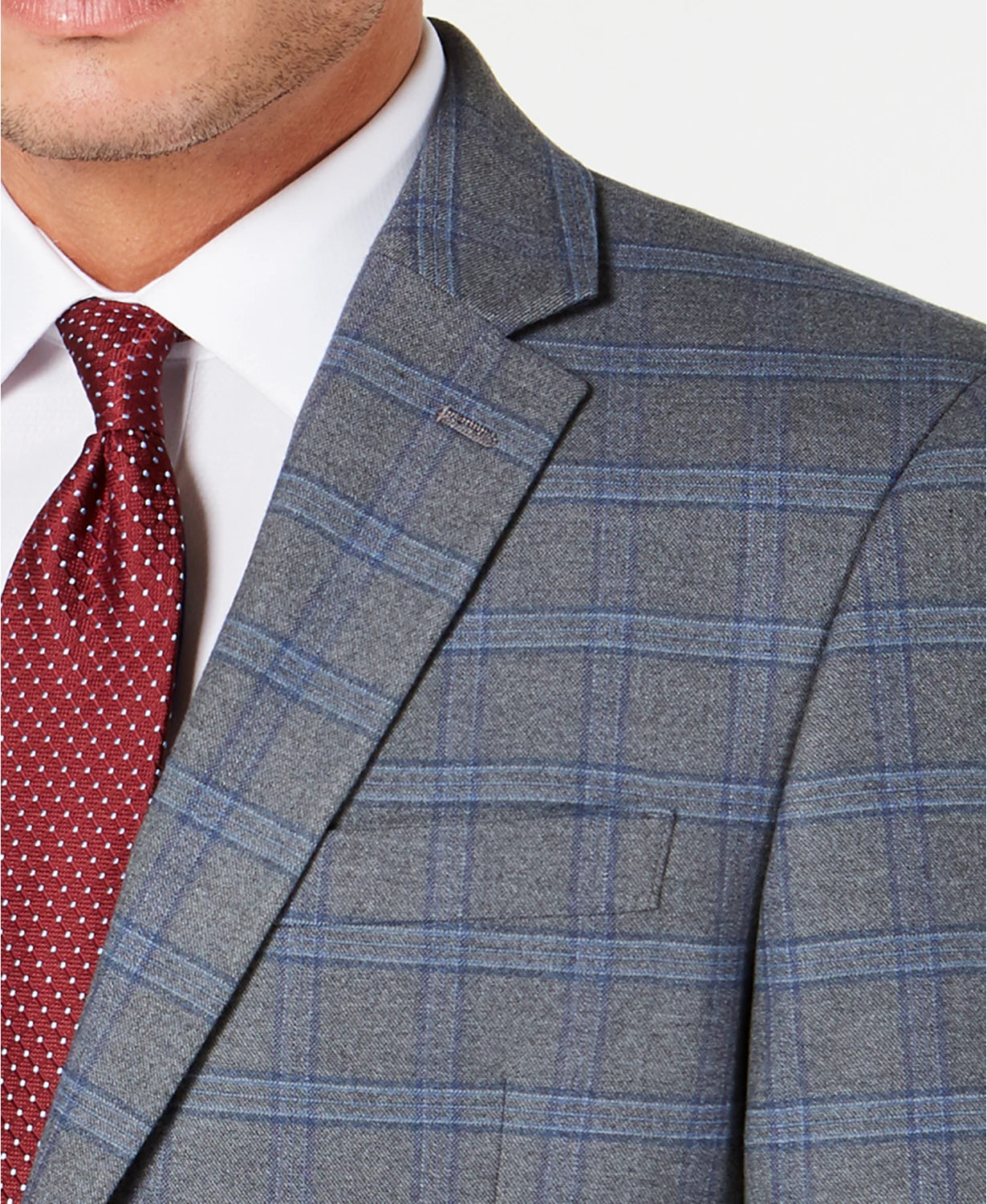 Tommy Hilfiger Masculino Modern Fit Thflex Stretch Windowpane Sport Coat Cinza Tamanho 40