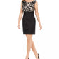 Vestido curto feminino bordado e com camadas, tamanho 8P, dourado