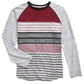 Camiseta listrada Univibe Big Boys Sean vermelha tamanho grande