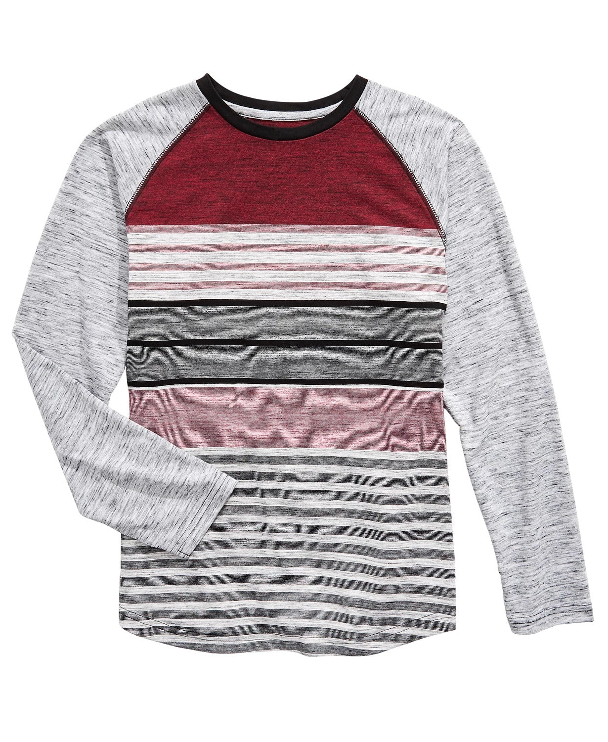 Camiseta listrada Univibe Big Boys Sean vermelha tamanho grande