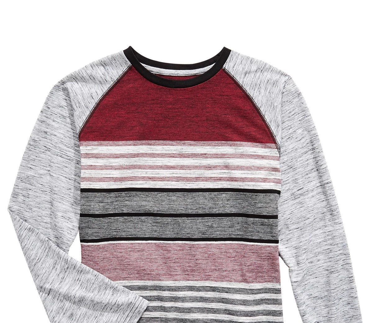 Camiseta listrada Univibe Big Boys Sean vermelha tamanho grande