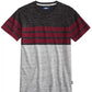 Camiseta Univibe Big Boys Valle Colorblocked Stripe Gola V Preta Tamanho Grande