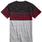 Camiseta Univibe Big Boys Valle Colorblocked Stripe Gola V Preta Tamanho Grande