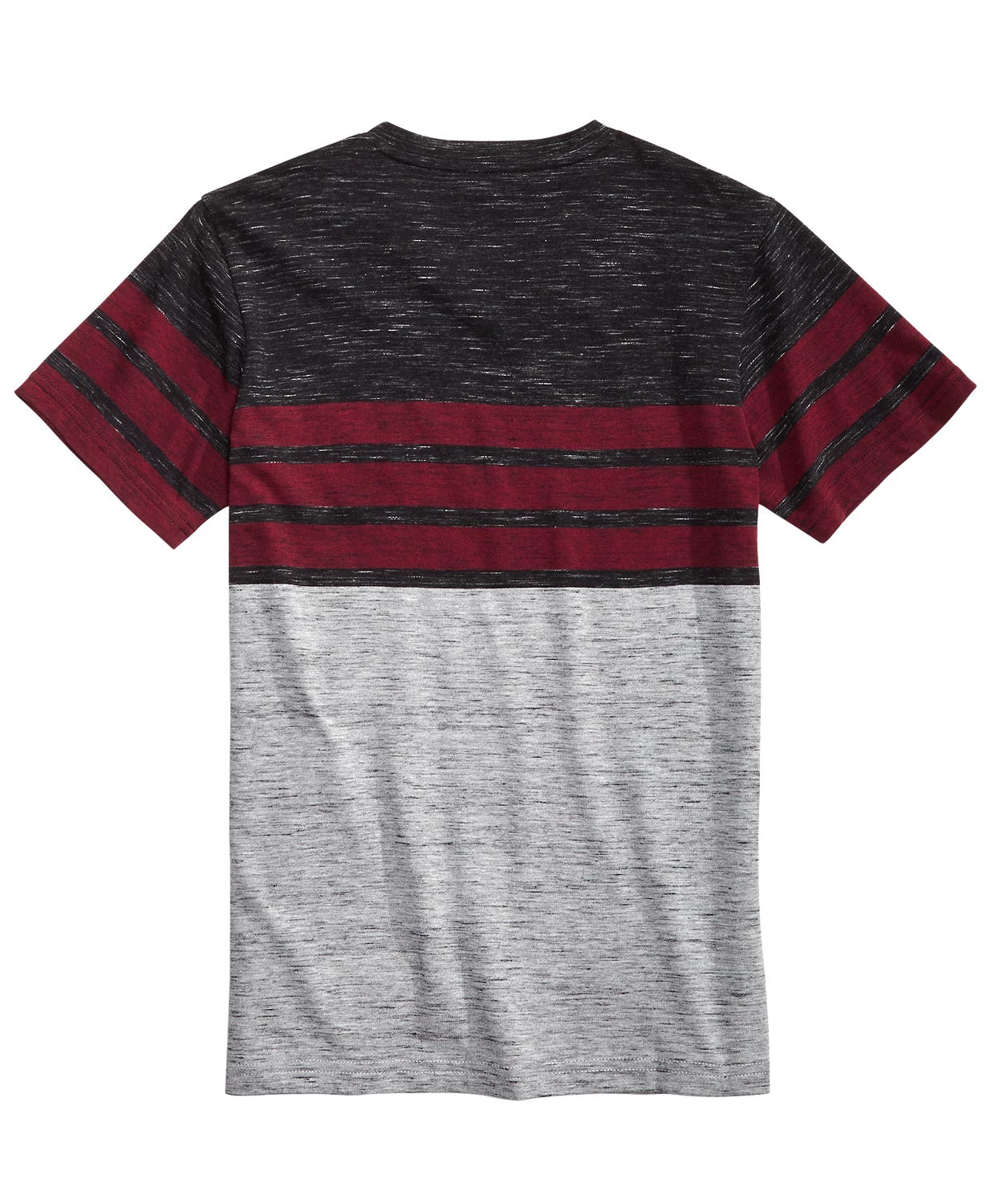 Camiseta Univibe Big Boys Valle Colorblocked Stripe Gola V Preta Tamanho Grande