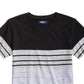 Camiseta Univibe Big Boys Infantil Listrada Colorblocked Gola V Preta Tamanho Grande