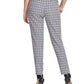 Calça DKNY Houndstooth Plaid Essex Ankle Pants Feminina Azul Tamanho 4