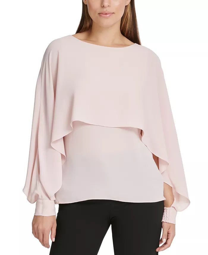Top estilo capa feminino DKNY rosa tamanho pequeno