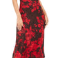 Vestido de festa feminino Connected com decote canoa e bainha midi, vermelho, tamanho 6
