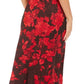 Vestido de festa feminino Connected com decote canoa e bainha midi, vermelho, tamanho 6