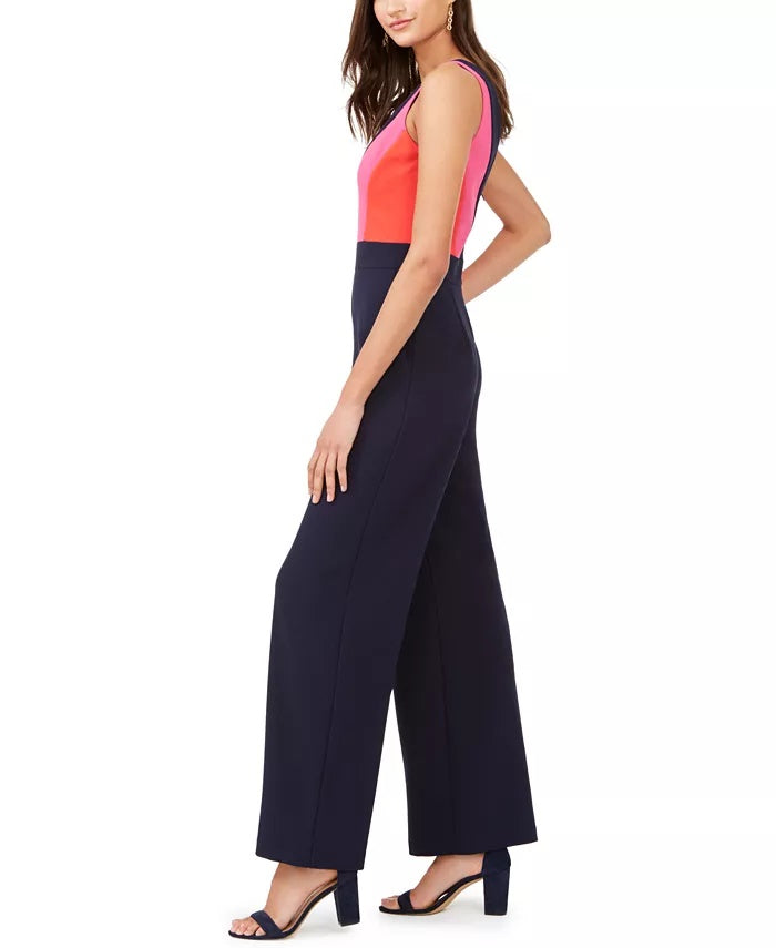 Macacão feminino Vince Camuto Colorblocked Azul Tamanho 14