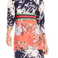 Vestido feminino Vince Camuto com estampa floral mista, rosa, tamanho 8