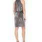 Vestido de coquetel feminino Vince Camuto tamanho prata tamanho 10