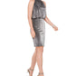 Vestido de coquetel feminino Vince Camuto tamanho prata tamanho 10