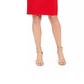 Vestido feminino Vince Camuto com pregas e manga curta em crepe, vermelho, tamanho 8