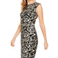 Vestido feminino Vince Camuto Shadow Floral Velvet Cinza Tamanho 16