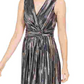 Vestido midi metálico feminino INC International Concept Surplice, azul, tamanho 4
