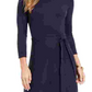 Vestido suéter feminino Vince Camuto Chevron azul marinho tamanho X-G