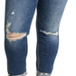 Calça jeans feminina rasgada e estilosa da Silver Jeans Co Co, azul, tamanho 24W