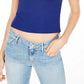 Blusa Jayla Off The Shoulder da Guss para mulheres, azul, tamanho médio