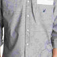 Camisa casual masculina com estampa de mapa Oxford Nautica, cinza, tamanho XX-G