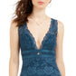 Vestido de festa floral de renda Marisol da Guess para mulheres, azul, tamanho X-S