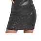 Vestido Beatriz Feminino Guss com Lantejoulas e Costas Descoberto, Preto, Tamanho X-Grande