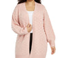 Cardigan Calvin Klein Plus Popcorn Feminino Rosa Tamanho 2X