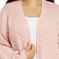 Cardigan Calvin Klein Plus Popcorn Feminino Rosa Tamanho 2X