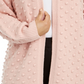 Cardigan Calvin Klein Plus Popcorn Feminino Rosa Tamanho 2X