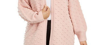 Cardigan Calvin Klein Plus Popcorn Feminino Rosa Tamanho 2X