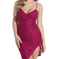 Vestido de renda com lantejoulas Pema Guess feminino, roxo, tamanho X-S