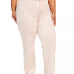 Calça feminina Calvin Klein Plus Size Velour Wide Leg Rosa Tamanho 3X
