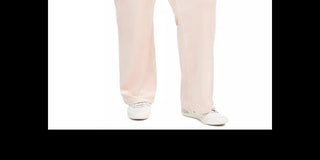 Calça feminina Calvin Klein Plus Size Velour Wide Leg Rosa Tamanho 3X