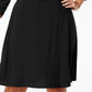 Vestido feminino plus size com babados evasê, preto, tamanho 2X, da NY Collection