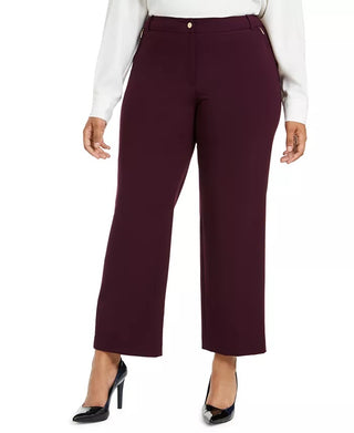 Calça Calvin Klein Plus Size Feminina com Bolso e Zíper no Tornozelo Roxa Tamanho 18W