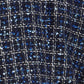Terno feminino Calvin Klein xadrez azul desfiado para usar no trabalho, jaqueta azul, tamanho 18W