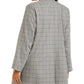 Calvin Klein Jaqueta Feminina Plus Size Windowpane Topper Cinza Tamanho 20W