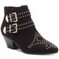 INC International Concepts Iliana Studded Western Ankle Booties Sapatos Femininos Pretos Tamanho 7 M