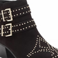 INC International Concepts Iliana Studded Western Ankle Booties Sapatos Femininos Pretos Tamanho 7 M