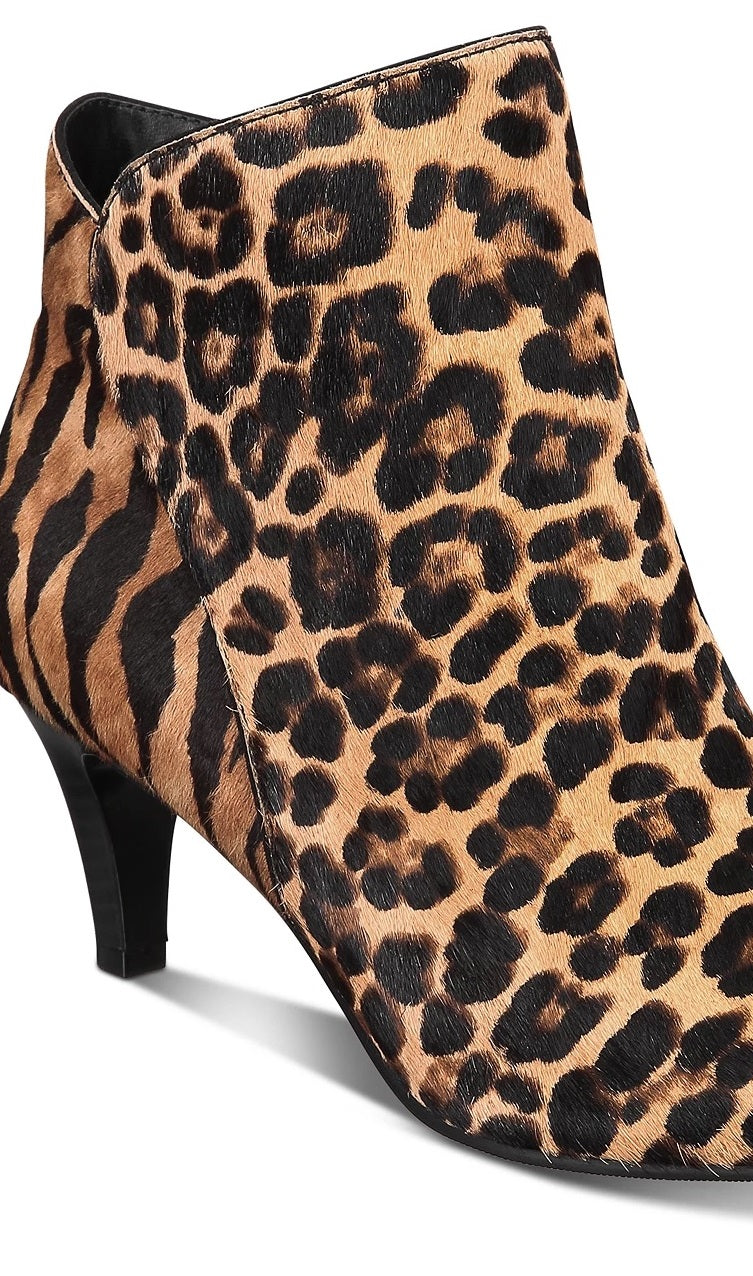 Botas femininas Alfani Harpper com salto gatinho, marrom, tamanho 8,5 M